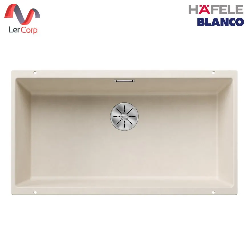 (Hafele) BLANCO อ่างล้างจาน SILGRANIT รุ่น SUBLINE 800-U สี soft white (565.81.794)