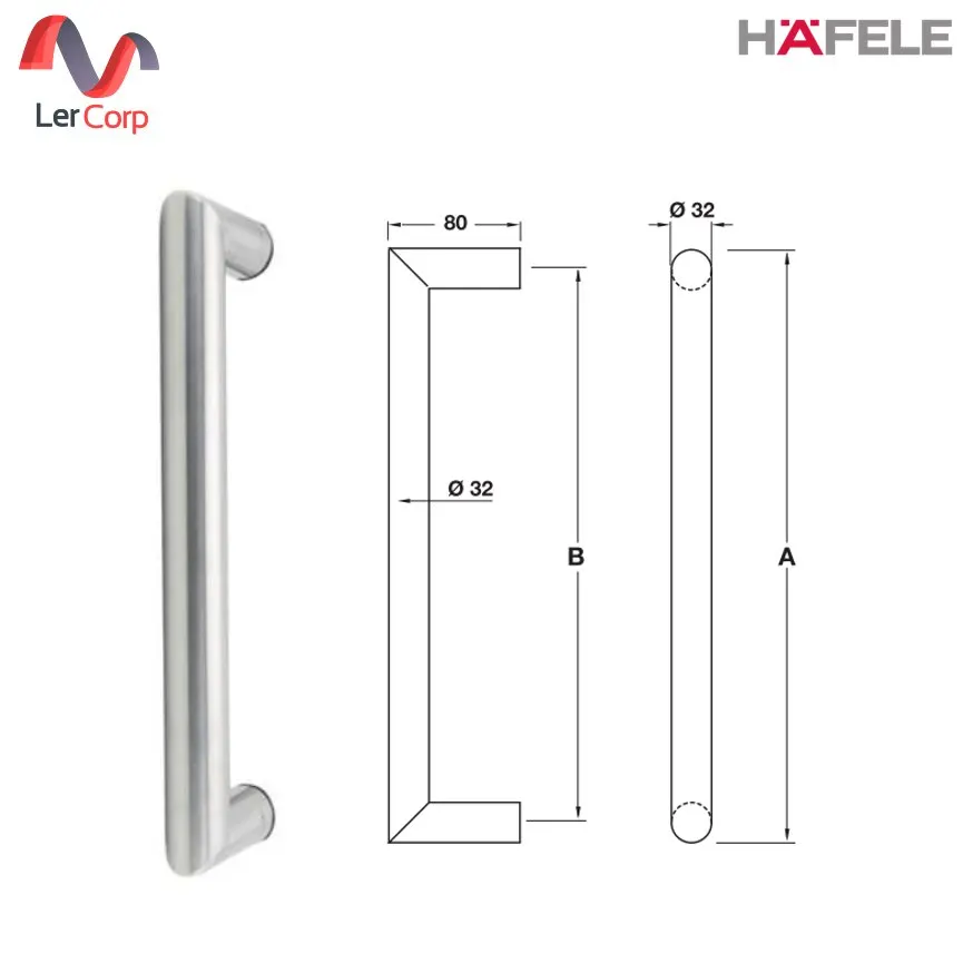 (Hafele) ชุดมือจับดึง สแตนเลสด้าน (903.05.850)