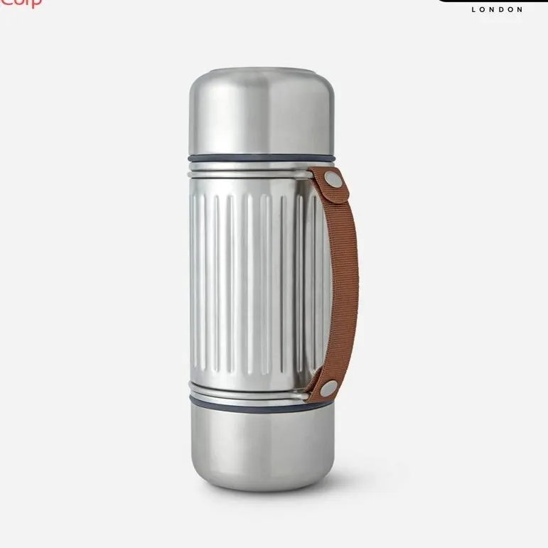 (Element72)BLACK + BLUM กระติกน้ำสำหรับการผจญภัย พร้อมแก้ว 2 ใบ EXPLORER FLASK DUO 1 L - GREY