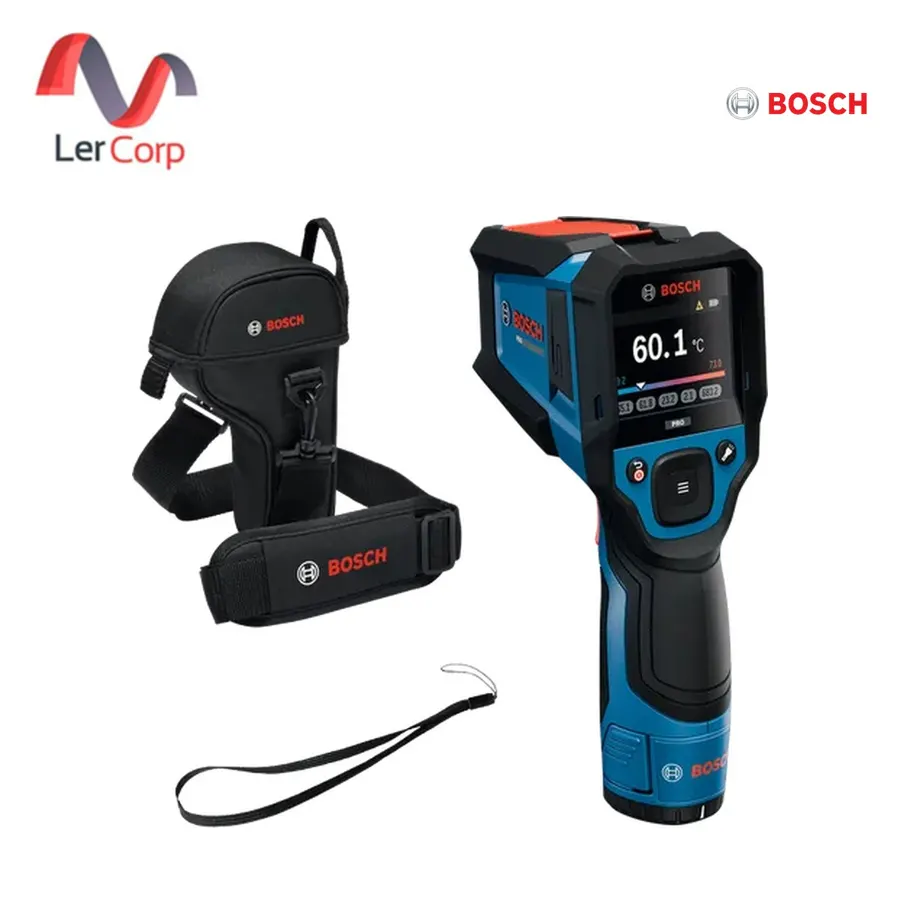 (Bosch PT) เครื่องวัดอุณหภูมิอินฟราเรด ช่วงวัด -40 ถึง 800°C เลเซอร์คู่ กันฝุ่นน้ำ IP54 (PRO GIS800-16)