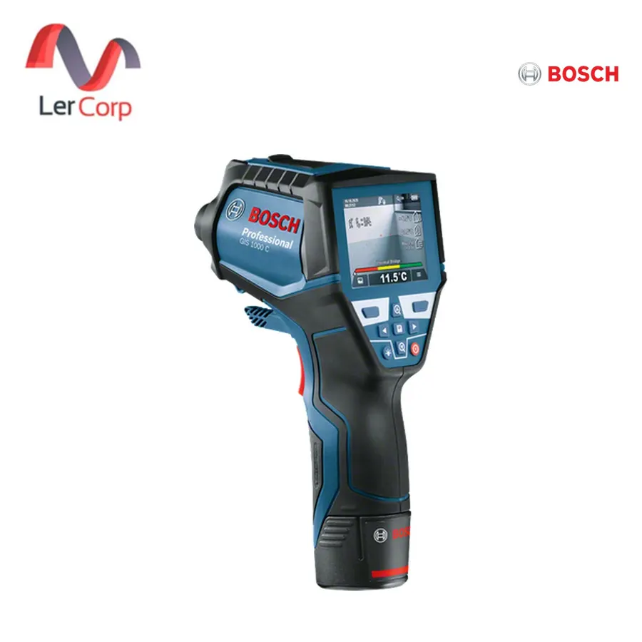 (Bosch PT) เครื่องตรวจจับความร้อน กล้องในตัวบันทึกภาพพร้อมค่าที่วัดได้ วัดอุณหภูมิ 5 โหมด (PRO GIS 1000 C)