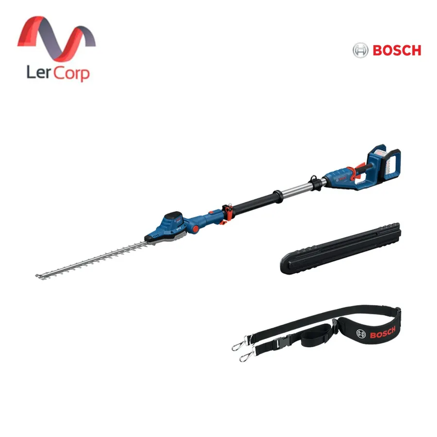 (Bosch PT) เลื่อยตัดแต่งพุ่มไม้แบบยืดได้ไร้สาย 18V ก้านยืด 2.5 ม. ใบตัด 50 ซม. มอเตอร์ไร้แปรงถ่าน (PRO GHE 18V-50 TP)