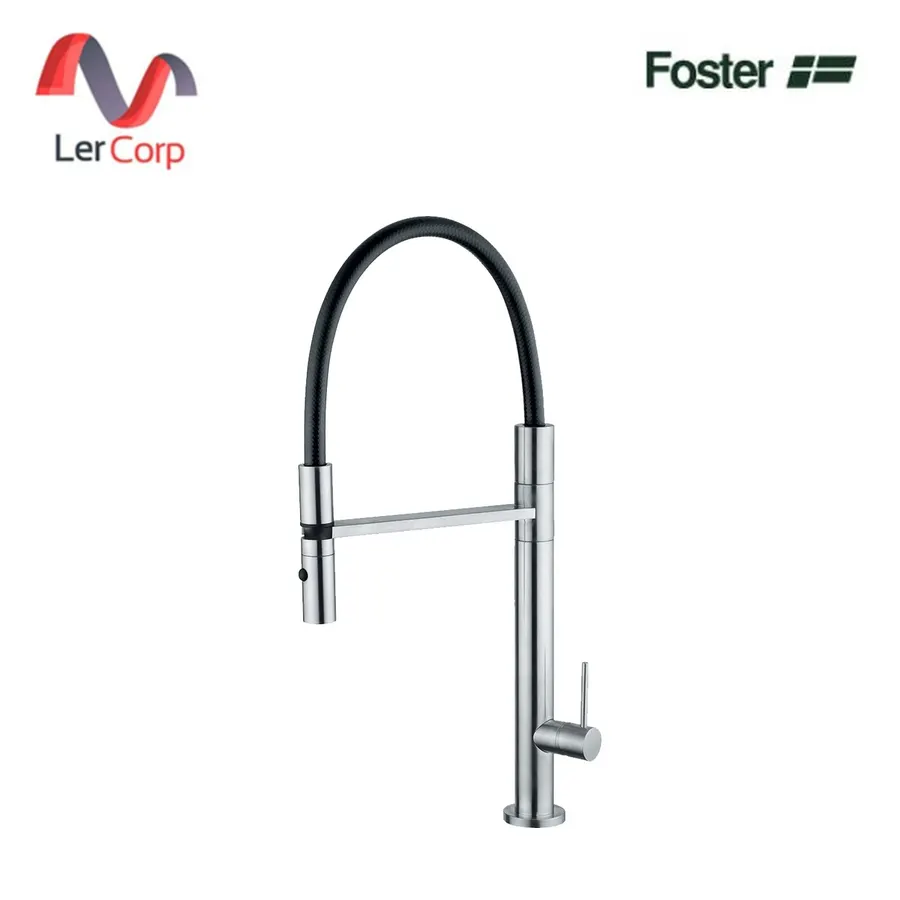 (Foster) ก๊อกน้ำผสมร้อน-เย็น สแตนเลส AISI 316 หมุนได้ 360 องศา หัวสเปรย์กดเปลี่ยนกระแสน้ำ (TUBE 8477 100)