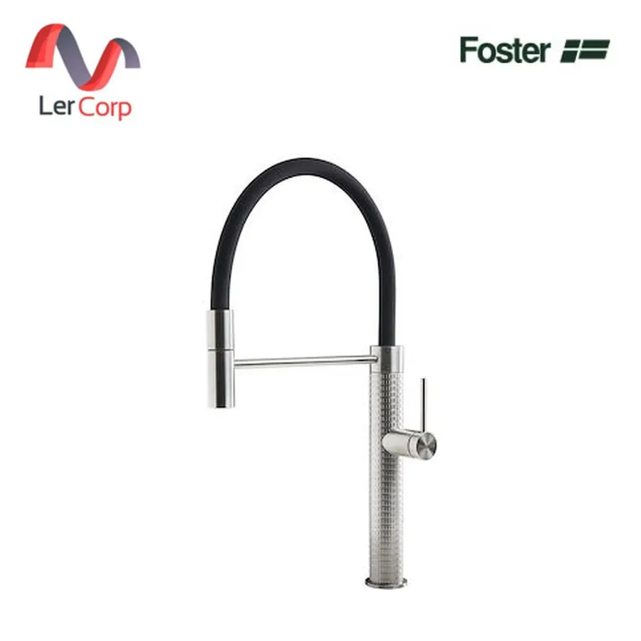 (Foster) ก๊อกน้ำผสมร้อน-เย็น ตัวเรือนหมุนได้ 360 องศา ผิว Stainless Steel (8424 100)