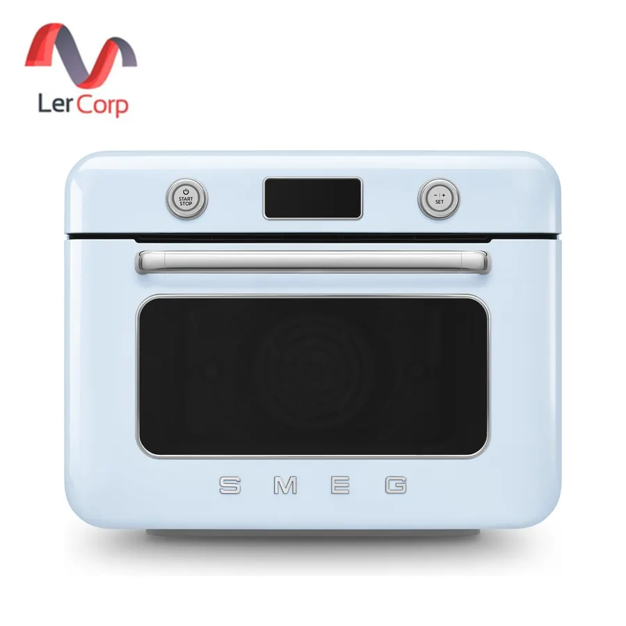 (Smeg) เตาอบไอน้ำตั้งโต๊ะ สไตล์ 50's สีฟ้าพาสเทล ความจุ 30 ลิตร 10 โปรแกรม (COF01PBEU)