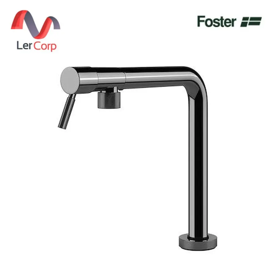 (Foster) ก๊อกน้ำผสมอ่างล้างจาน ก้านหมุน 360° พับเก็บใต้หน้าต่างได้ ทองเหลืองเคลือบ PVD สี Gun Metal (8524 006)