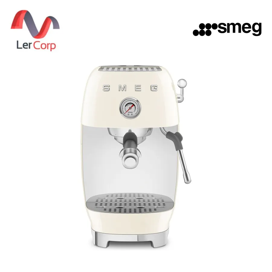 (Smeg) เครื่องชงกาแฟเอสเพรสโซ สไตล์ 50's Retro พร้อมฟังก์ชันชงกาแฟโคลด์บรูว์ สีครีม (ECF03CREU)