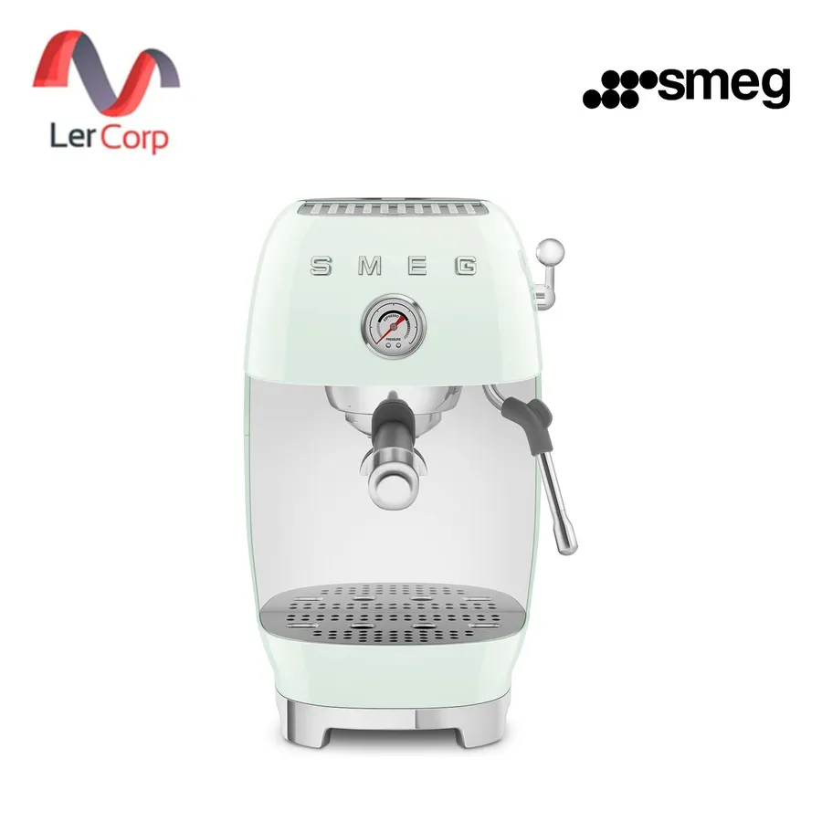 (Smeg) เครื่องชงกาแฟเอสเพรสโซ สไตล์ 50's พร้อมฟังก์ชันชงกาแฟโคลด์บรูว์ สีเขียวพาสเทล (ECF03PGEU)