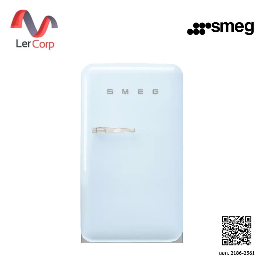 (Smeg) ตู้เย็น 1 ประตู สไตล์ 50's Retro สีฟ้าพาสเทล ความจุ 122 ลิตร (FAB10RPB6)