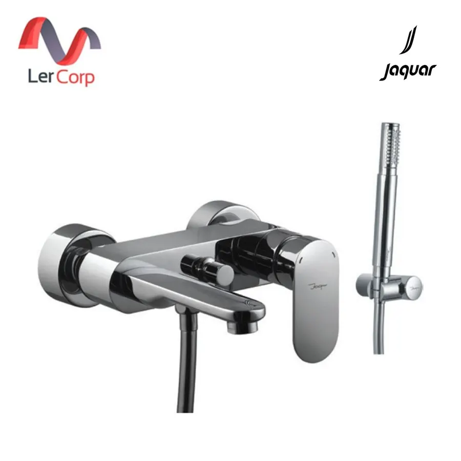 (JAQUAR) Single Lever Bath and Shower Mixer, Wall-Mounted with Shower Kit (OPP-CHR-15119PMSHK)