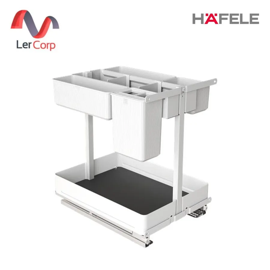 (Hafele) ชุดใส่อุปกรณ์ทำอาหารอเนกประสงค์แบบบานดึง 300 มม. สีขาว (545.14.410)