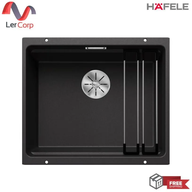 (Hafele) BLANCO ETAGON 500-U Single Bowl Undermount Kitchen Sink SILGRANIT™ Anthracite (495.39.241)