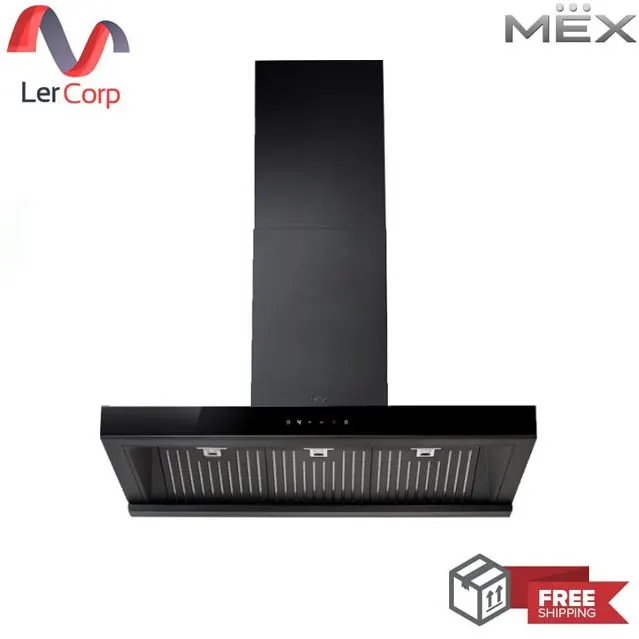 (MEX) Box-shaped Range Hood Black 90 cm K638BFB90