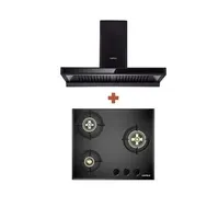 Cooker hood + gas and electric hob